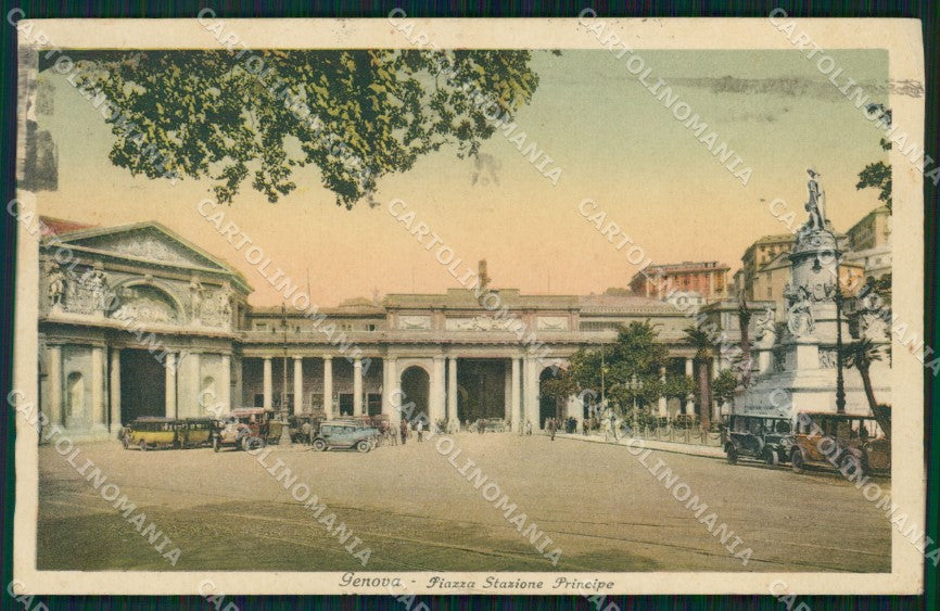 Genova Città Stazione Principe Auto PIEGHINE cartolina WX2780 – fronte