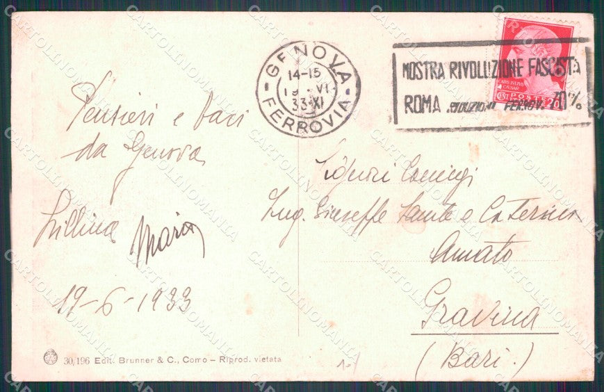 Genova Città Stazione Principe Auto PIEGHINE cartolina WX2780 – retro