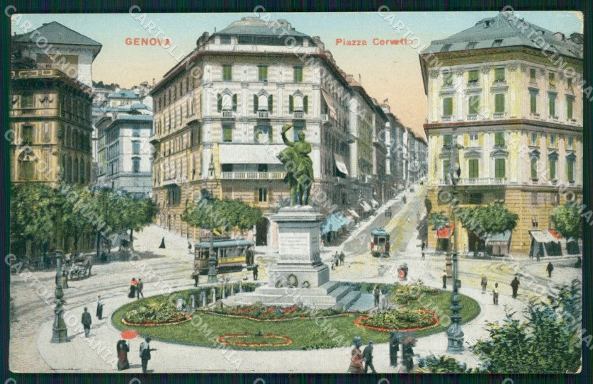 Genova Città Piazza Corvetto cartolina WX2792 – fronte