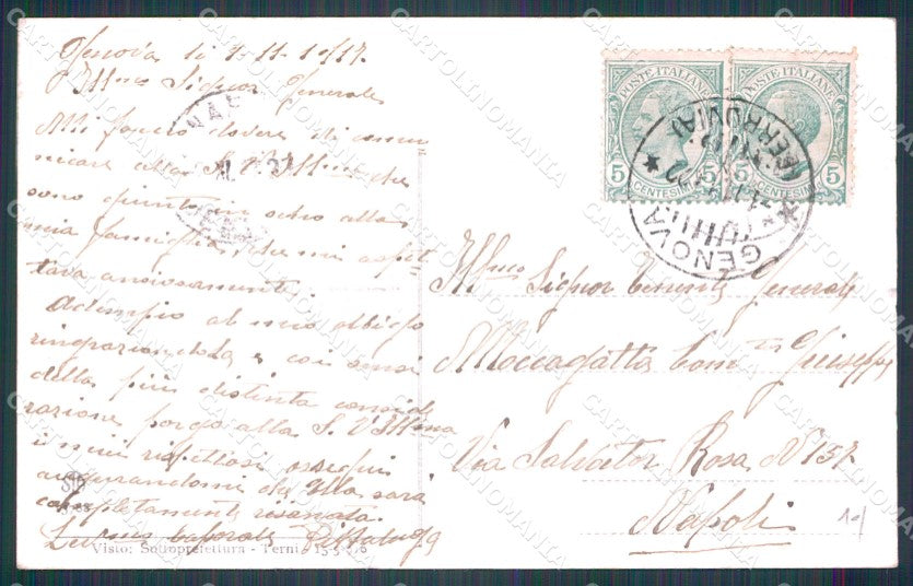Genova Città Monumento Duca di Galliera cartolina WX2794 – retro
