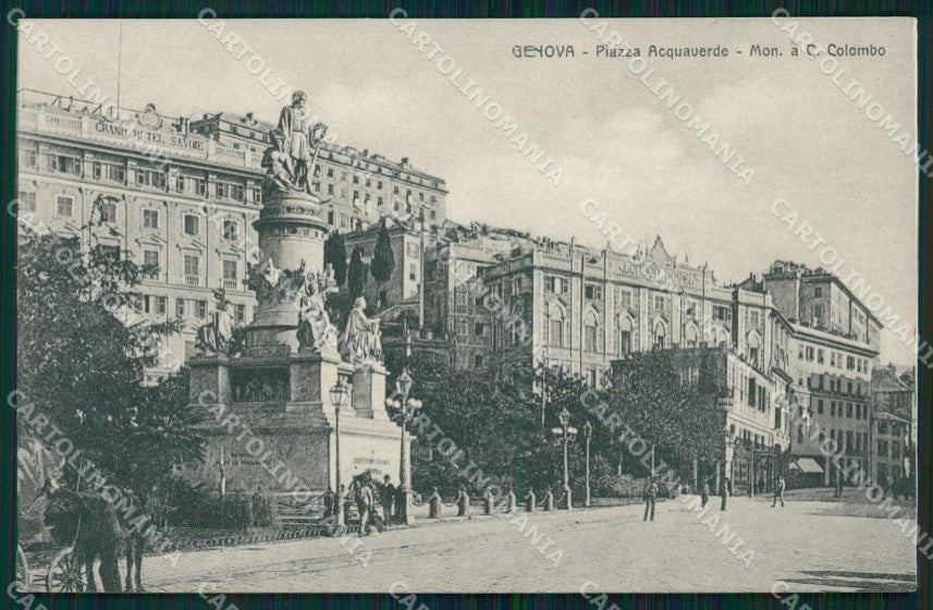 Genova Città Piazza Acquaverde Colombo cartolina WX2797 – fronte