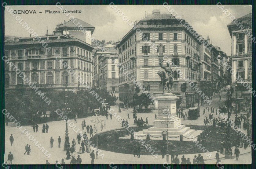 Genova Città Piazza Corvetto cartolina WX2802 – fronte