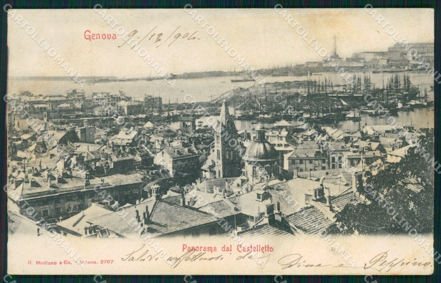 Genova Città Castelletto PIEGHINA cartolina WX2806 – fronte