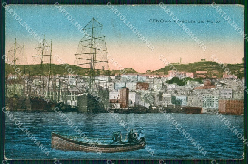 Genova Città Porto PIEGHINE cartolina WX2808 – fronte