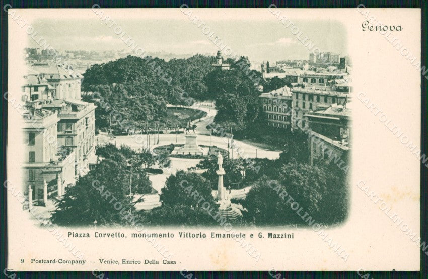 Genova Città Piazza Corvetto cartolina WX2811 – fronte