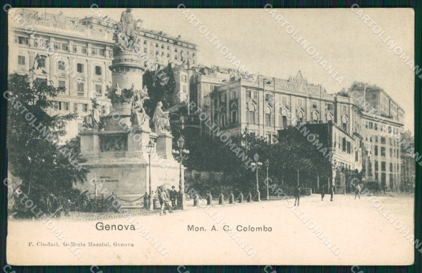 Genova Città Monumento Cristoforo Colombo cartolina WX2814 – fronte