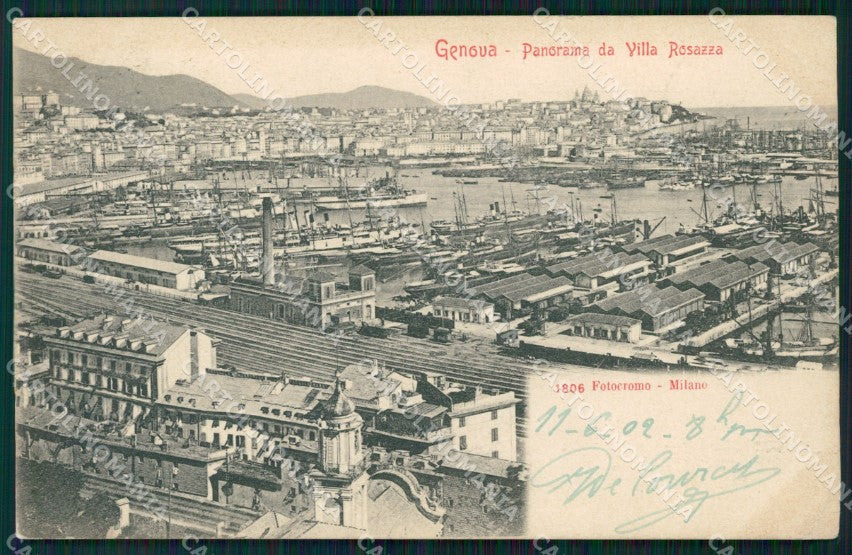 Genova Città Villa Rosazza PIEGHINA cartolina WX2816 – fronte