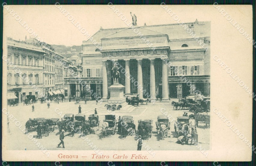 Genova Città Teatro Carrozze cartolina WX2824 – fronte