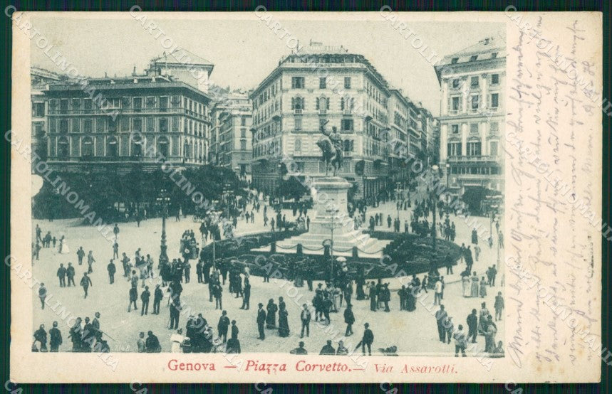 Genova Città Piazza Corvetto cartolina WX2825 – fronte