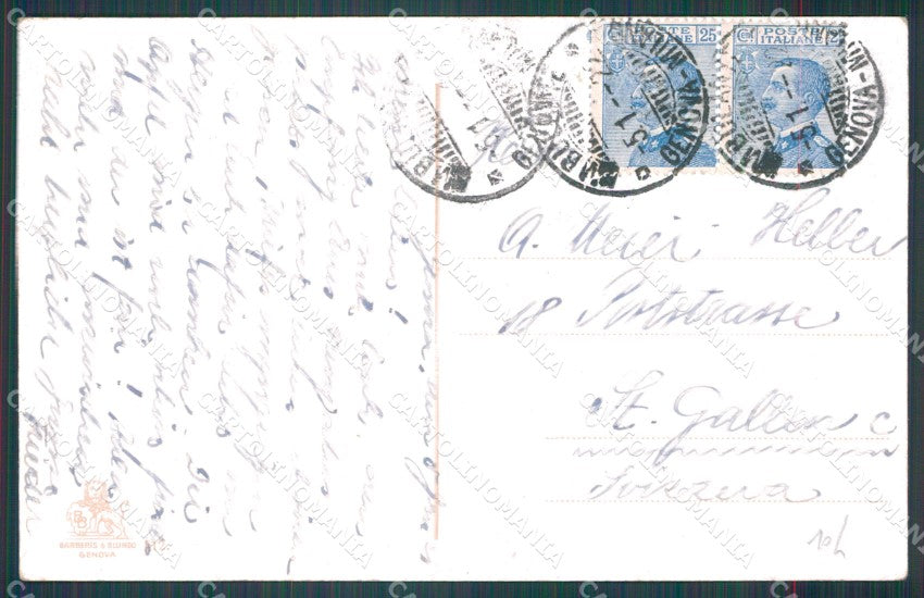 Genova Città Monumento Duca di Galliera cartolina WX2826 – retro