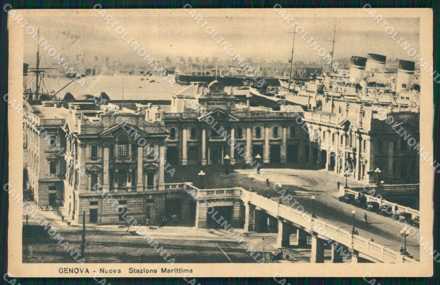 Genova Città Nuova Stazione Marittima cartolina WX2827 – fronte