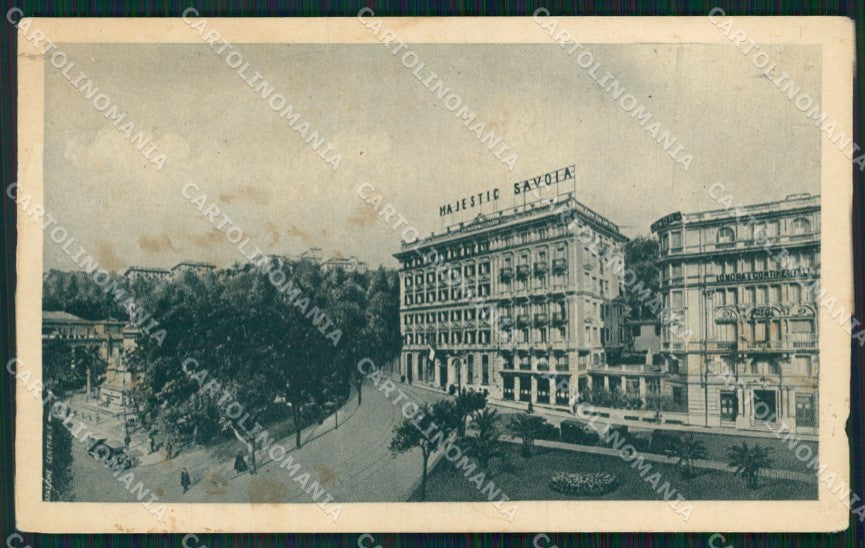 Genova Città Hotel Majestic Savoia PIEGA cartolina WX2829 – fronte