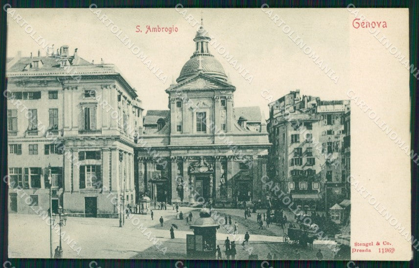 Genova Città Sant'Ambrogio cartolina WX2836 – fronte