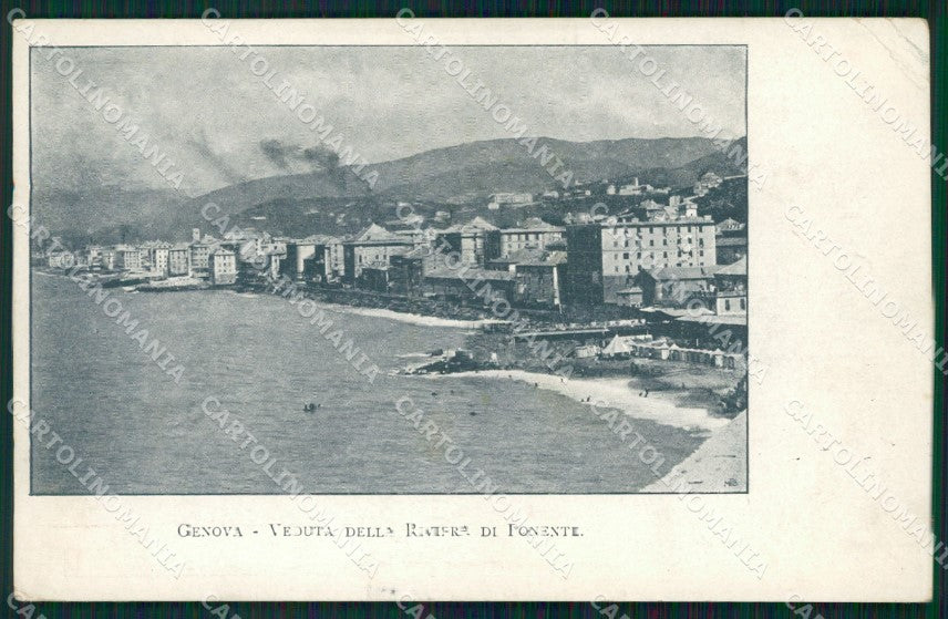 Genova Città Riviera di Ponente PIEGHINE cartolina WX2837 – fronte