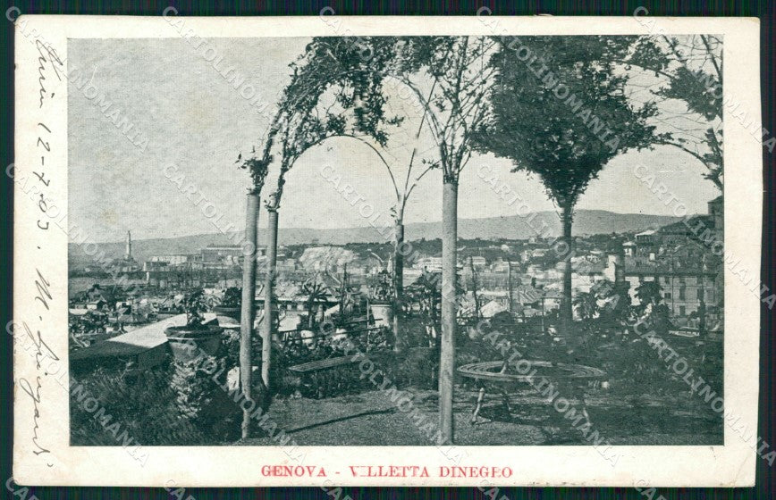 Genova Città Villetta di Negro cartolina WX2838 – fronte
