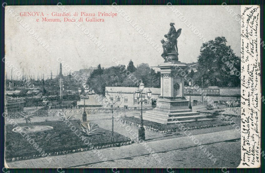 Genova Città Monumento Duca di Galliera cartolina WX2839 – fronte