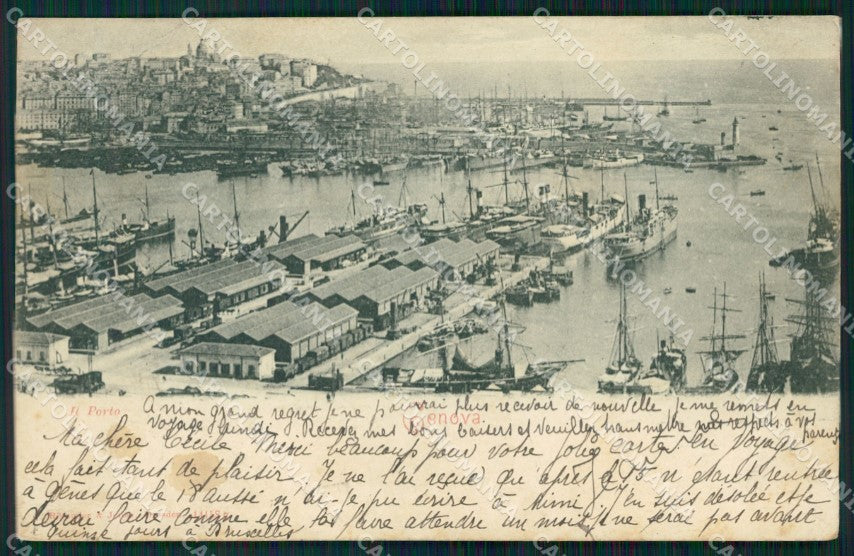 Genova Città Porto cartolina WX2843 – fronte
