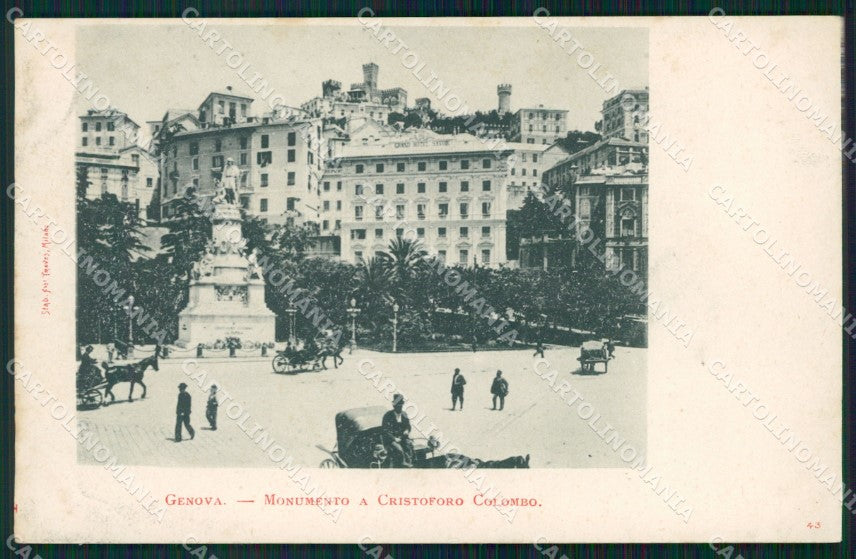 Genova Città Monumento Cristoforo Colombo cartolina WX2844 – fronte