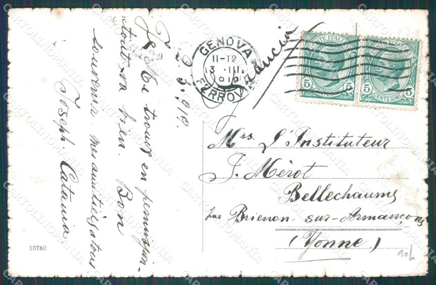 Genova Città Monumento Duca di Galliera MACCHIA cartolina WX2848 – retro