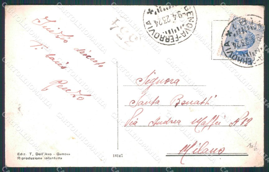 Genova Città Stazione Marittima Ponte dei Mille cartolina WX2861 – retro