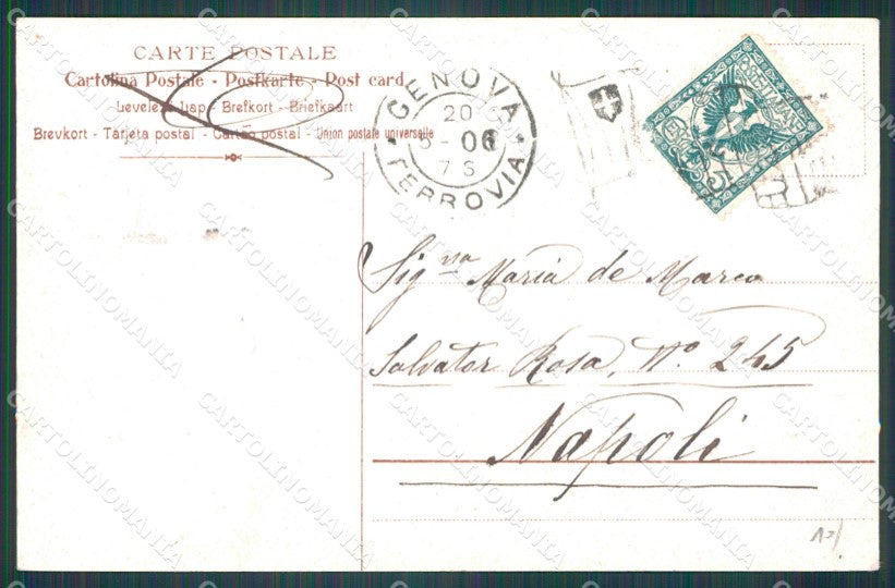 Genova Città Tomba Giuseppe Mazzini cartolina WX2866 – retro