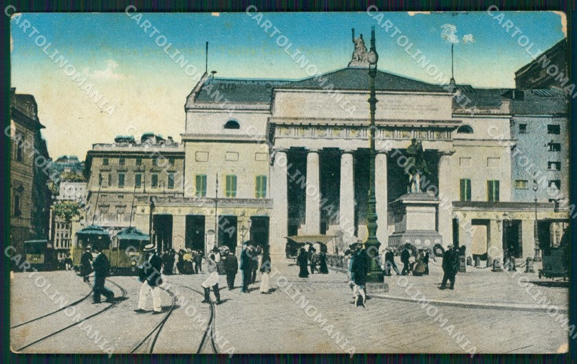 Genova Città Teatro Tram cartolina WX2870 – fronte