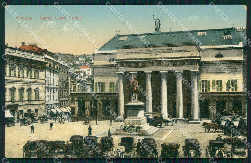 Genova Città Teatro Carrozze cartolina WX2872 – fronte