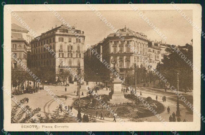Genova Città Piazza Corvetto cartolina WX2874 – fronte