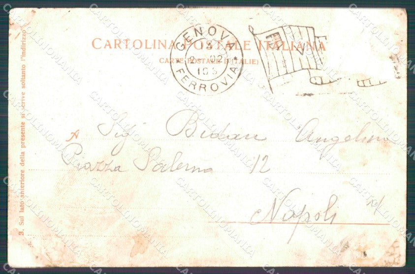 Genova Città PIEGHE STRAPPINO cartolina WX2882 – retro