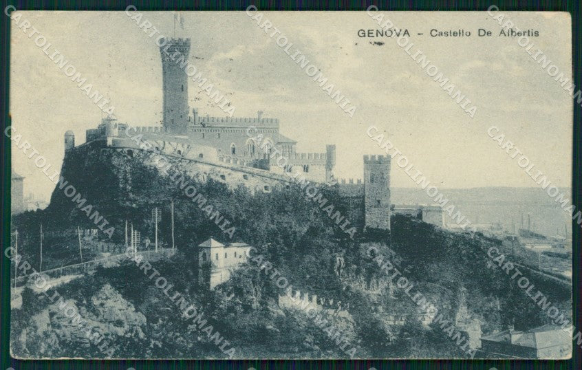 Genova Città Castello de Albertis PIEGHINA cartolina WX2884 – fronte