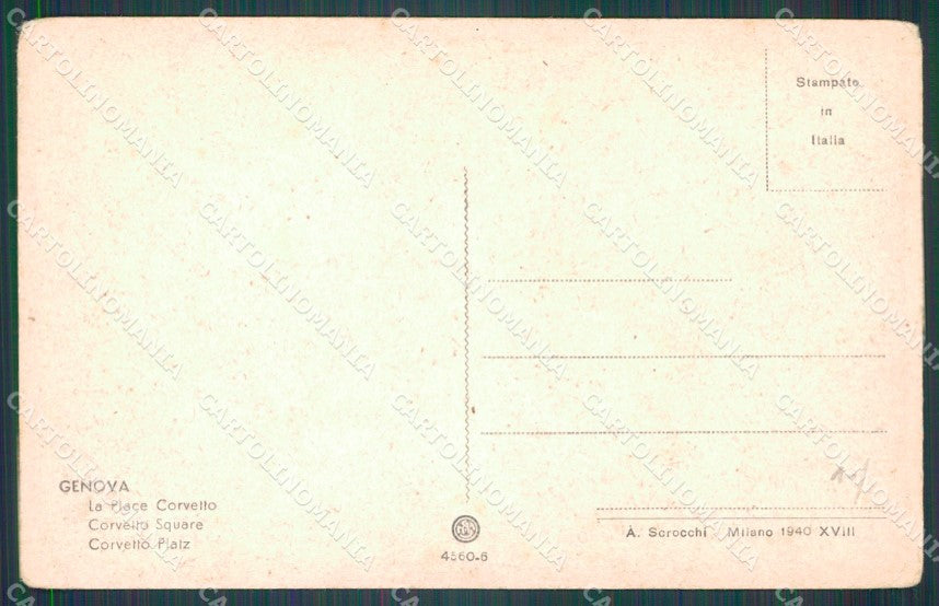 Genova Città Piazza Corvetto Tram PIEGHINA cartolina WX2888 – retro