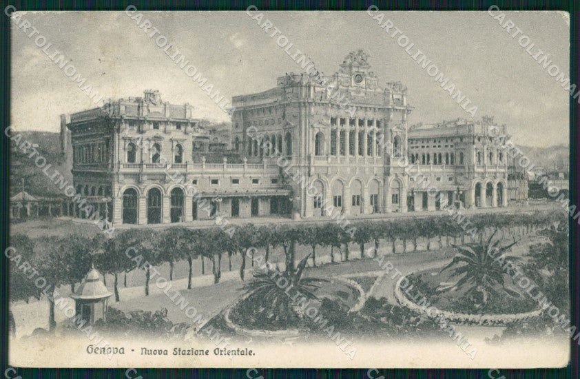 Genova Città Nuova Stazione Orientale Genova Brignole cartolina WX2890 – fronte