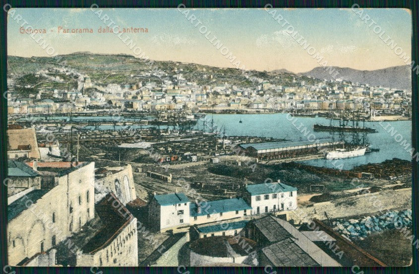 Genova Città Panorama dalla Lanterna cartolina WX2906 – fronte