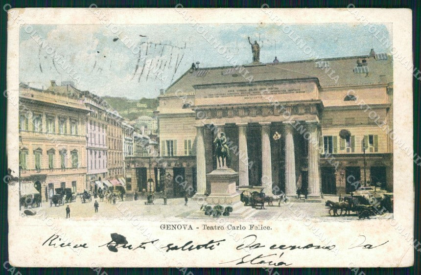 Genova Città Teatro PIEGHINA FORI cartolina WX2909 – fronte