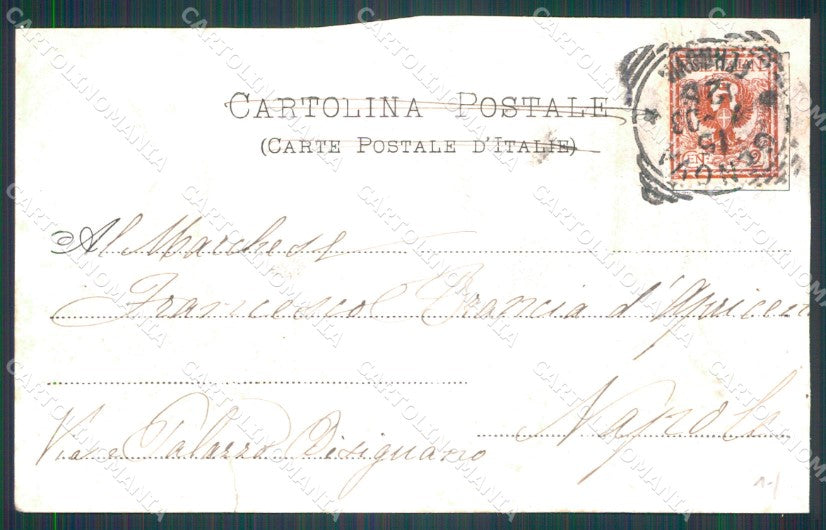 Genova Città Monumento Duca di Galliera STRAPPO RIFILATA cartolina WX2916 – retro