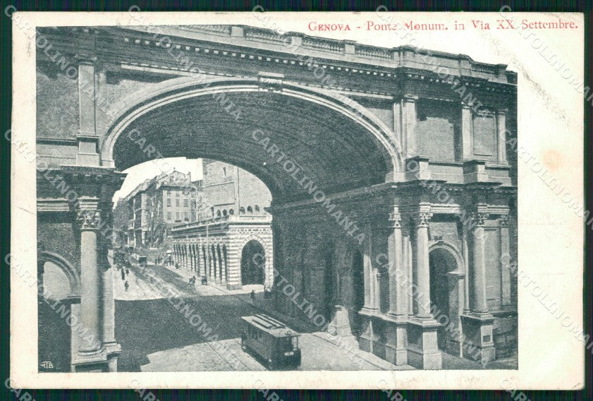 Genova Città Ponte Tram cartolina WX2927 – fronte