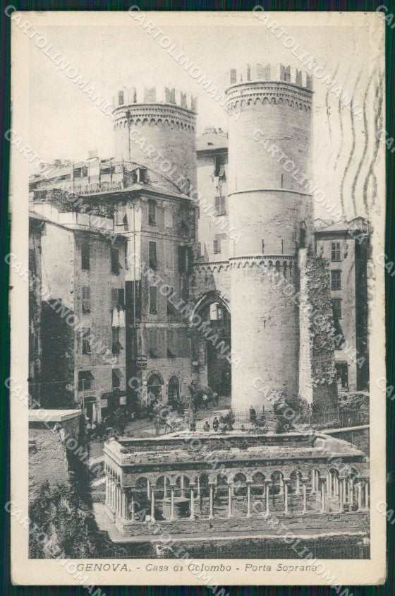 Genova Città Casa Cristoforo Colombo cartolina WX2938 – fronte