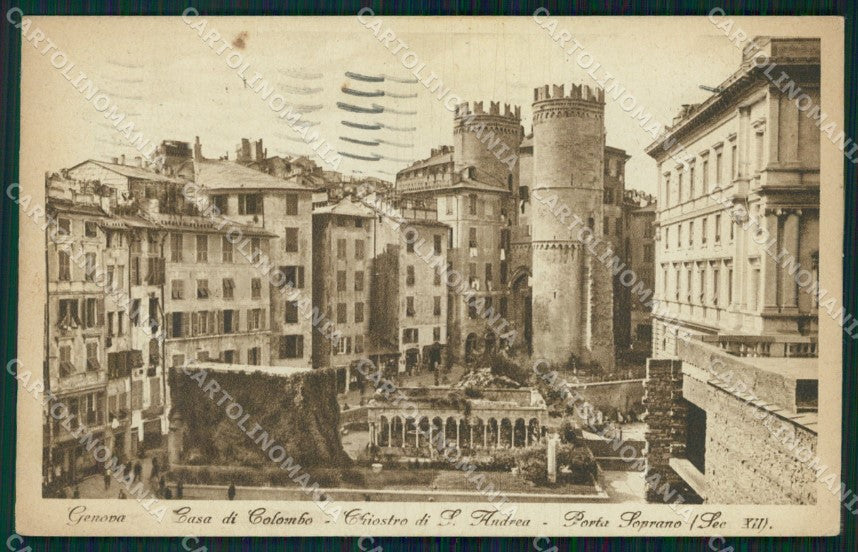 Genova Città Casa Cristoforo Colombo cartolina WX2939 – fronte