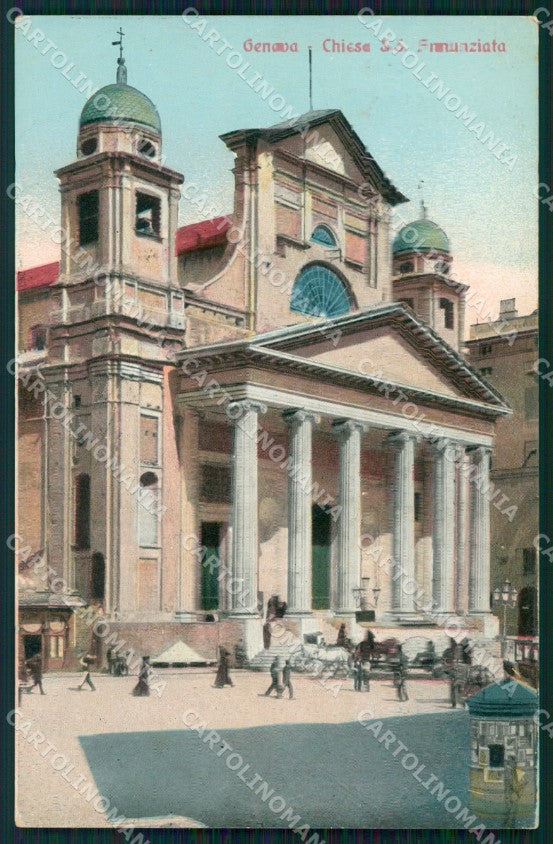 Genova Città Chiesa Santissima Annunziata cartolina WX2940 – fronte