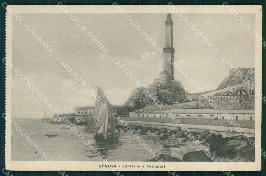 Genova Città Lanterna Pescatori cartolina WX2942 – fronte