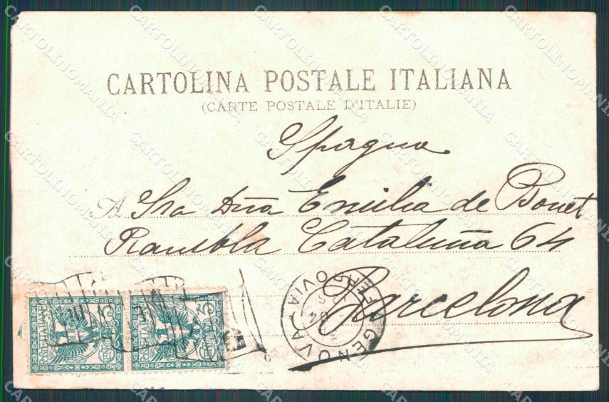 Genova Città Piazza Corvetto cartolina WX2944 – retro