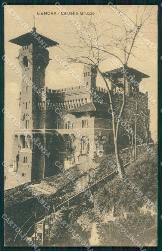 Genova Città Castello Bruzzo cartolina WX2946 – fronte