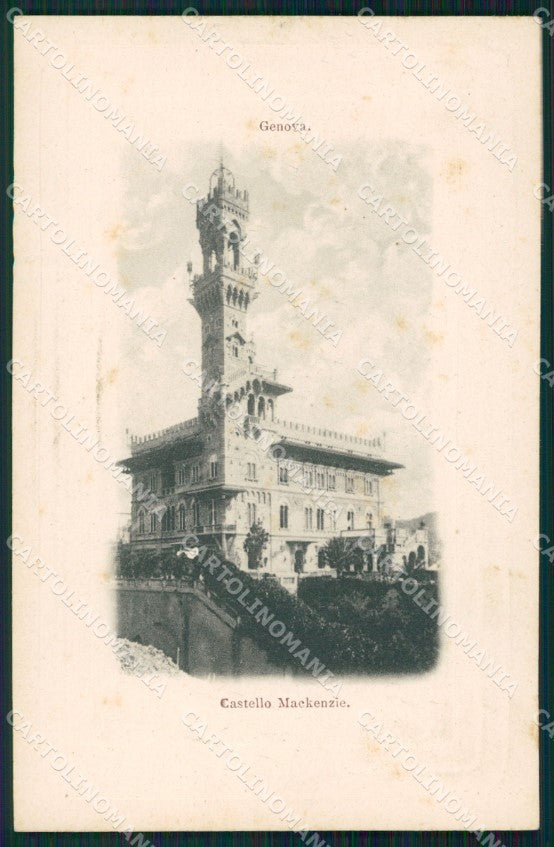 Genova Città Castello Mackenzie cartolina WX2950 – fronte
