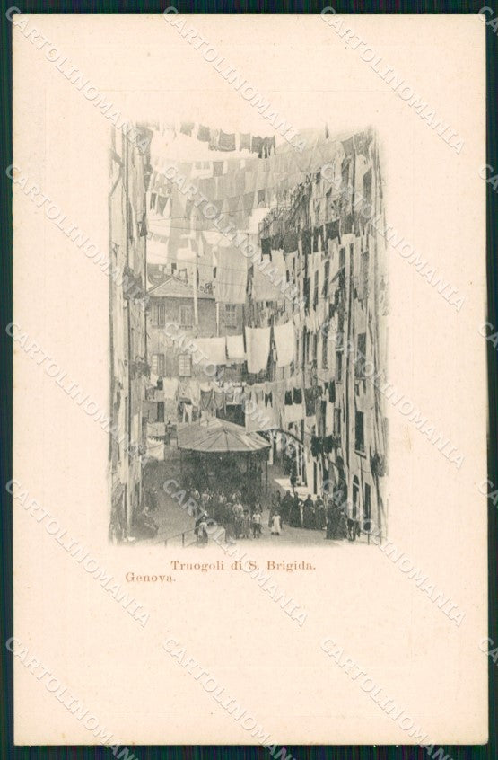 Genova Città Truogoli Santa Brigida cartolina WX2953 – fronte