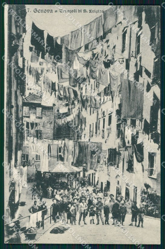Genova Città Truogoli Santa Brigida cartolina WX2955 – fronte