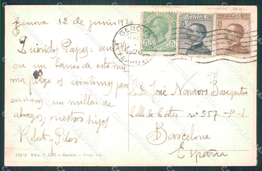 Genova Città Piazza Corvetto SCOLLATA cartolina WX2957 – retro