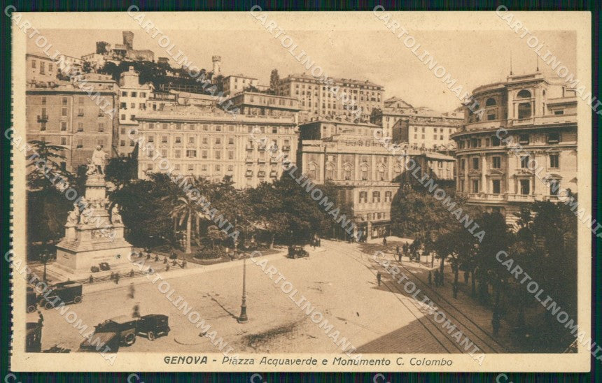 Genova Città Piazza Acquaverde cartolina WX2960 – fronte