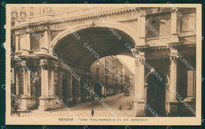 Genova Città Ponte Monumentale cartolina WX2961 – fronte