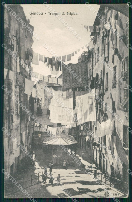 Genova Città Truogoli Santa Brigida PIEGA cartolina WX2962 – fronte