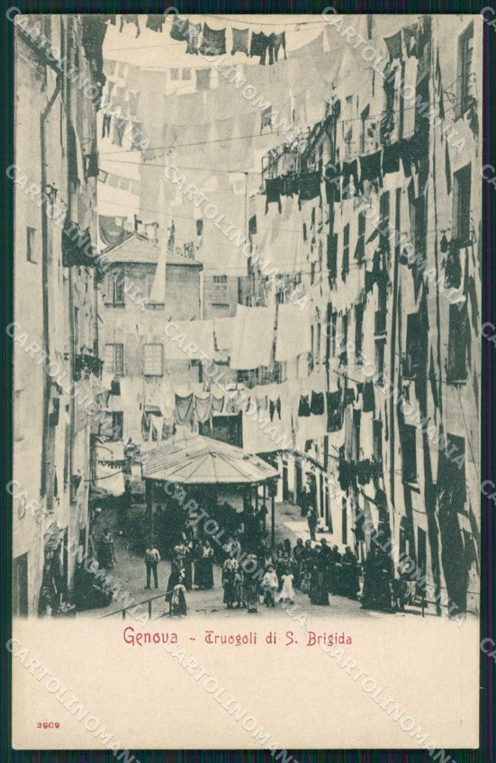 Genova Città Truogoli Santa Brigida cartolina WX2965 – fronte